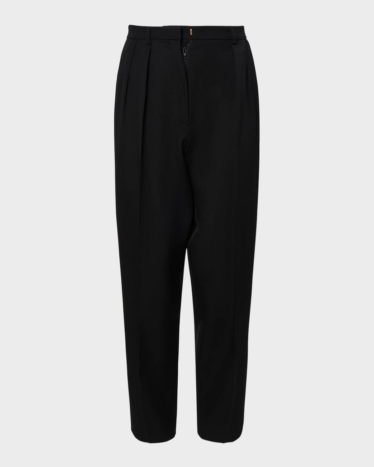 emmett straight-leg wool trousers