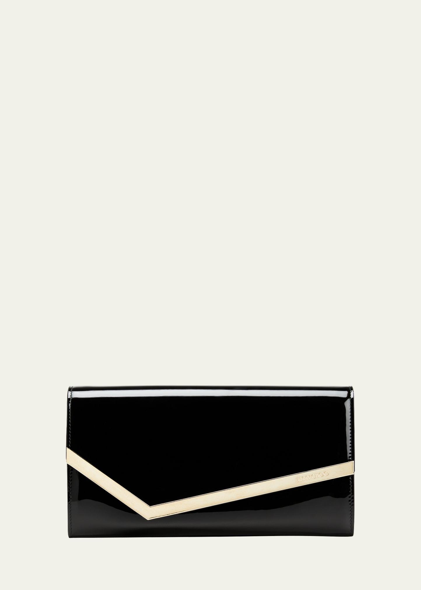 emmie flap patent leather clutch bag