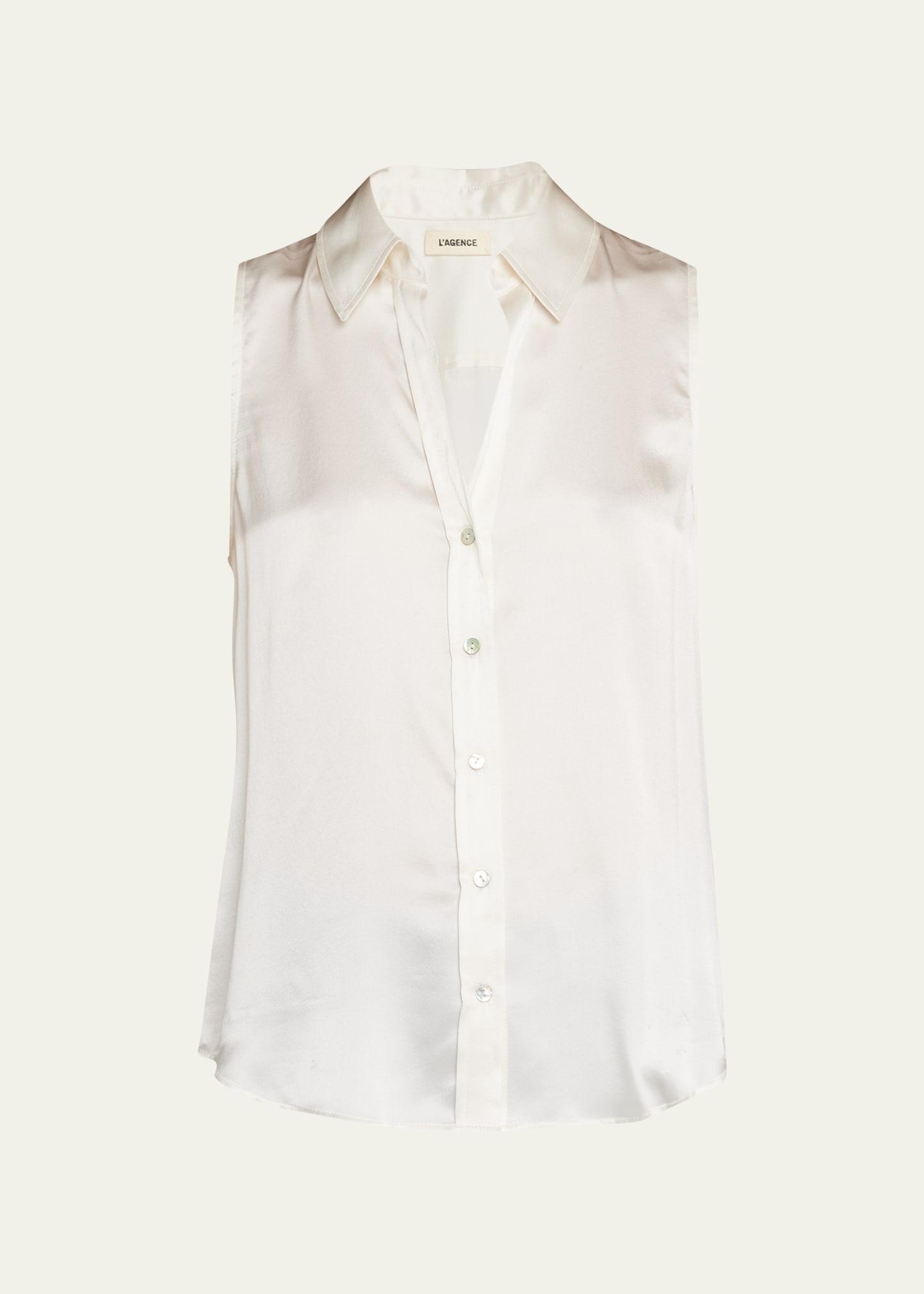emmy sleeveless silk blouse