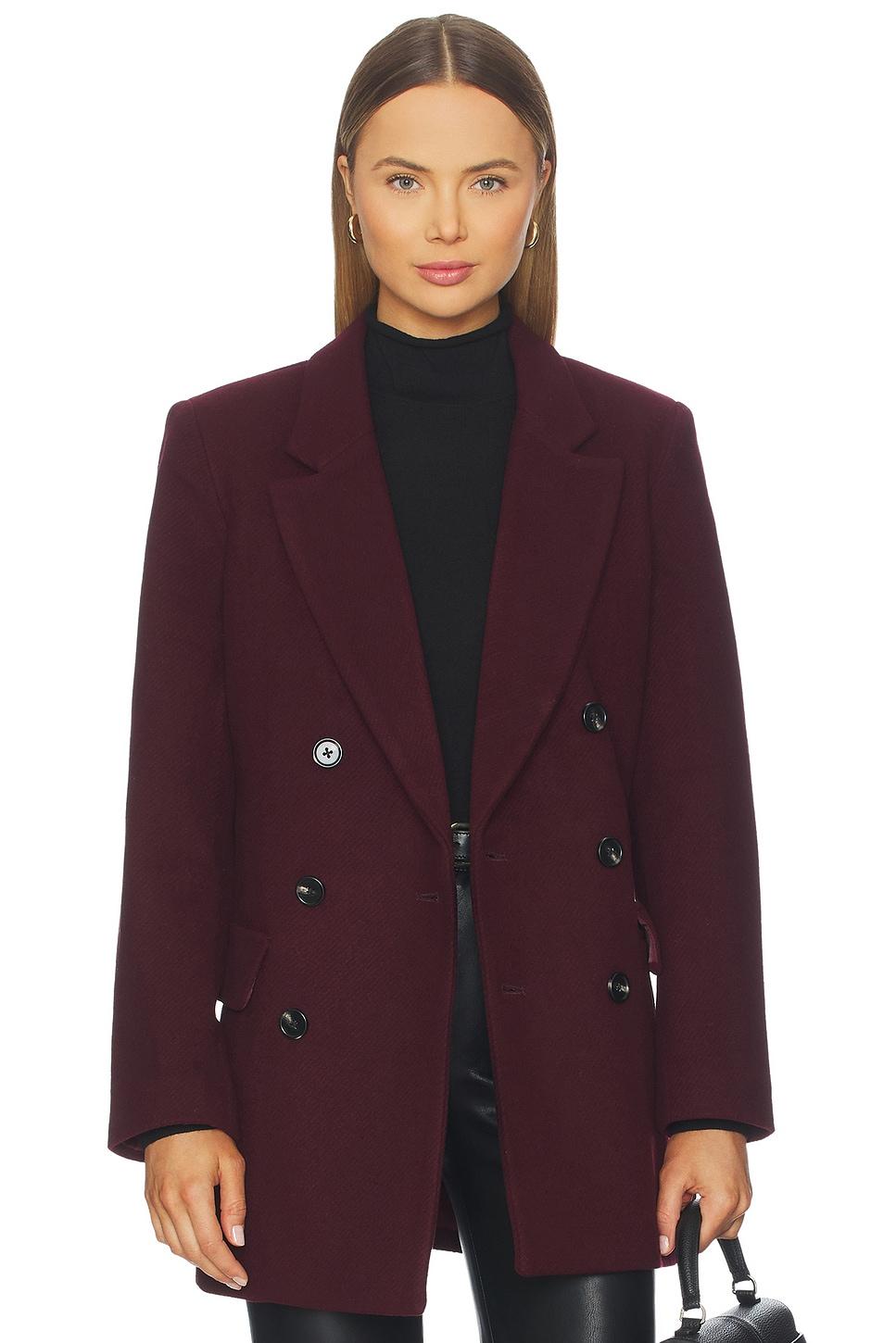 emory short double breasted wool coat