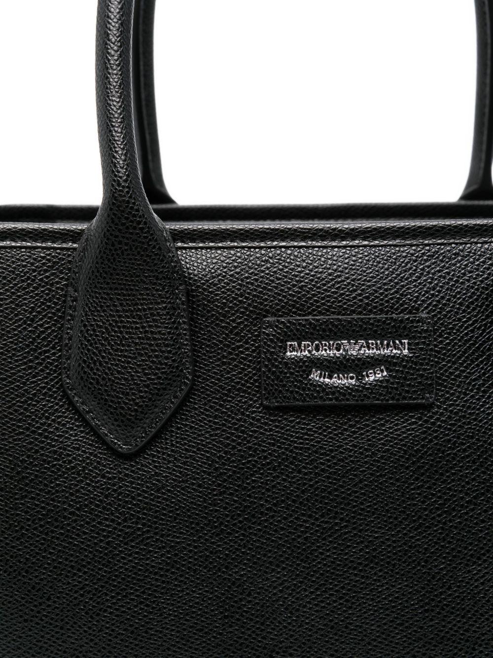 emporio armani bags black polyurethane - women