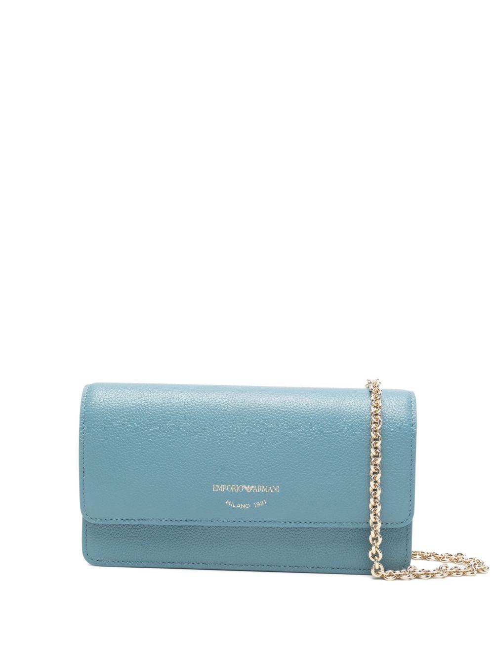 emporio armani bags clear blue bovine leather - women