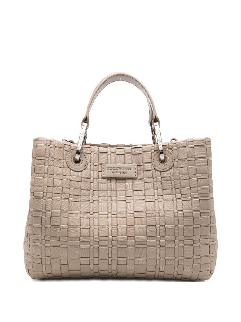 emporio armani bags dove grey polyamide - women