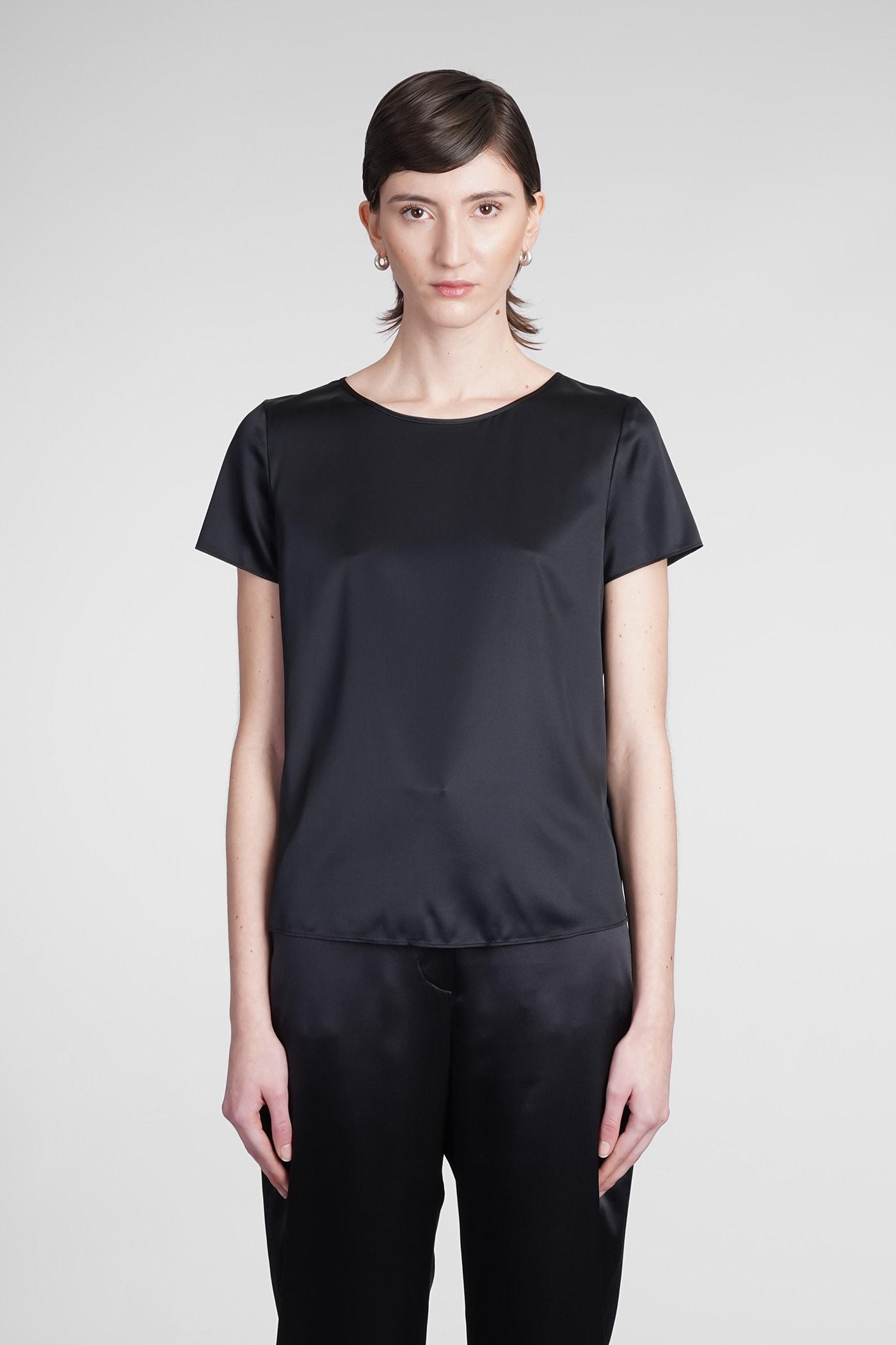 emporio armani blouse in black silk