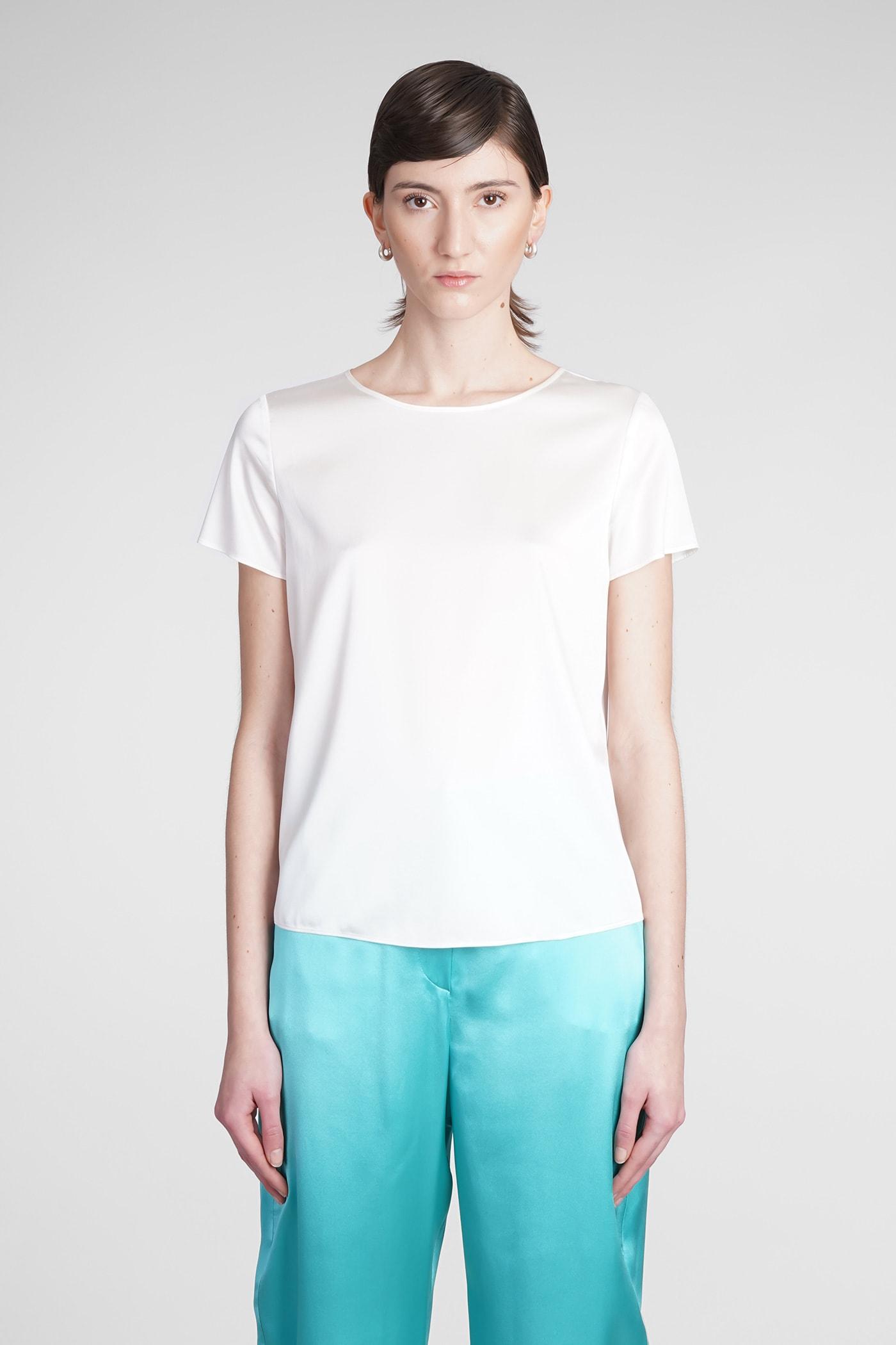 emporio armani blouse in white silk