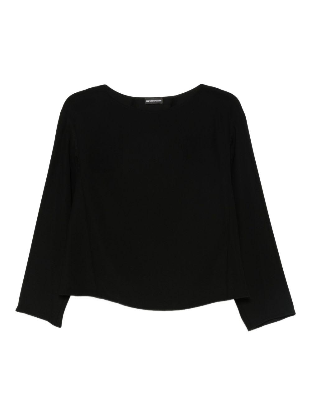 emporio armani boat-neck top