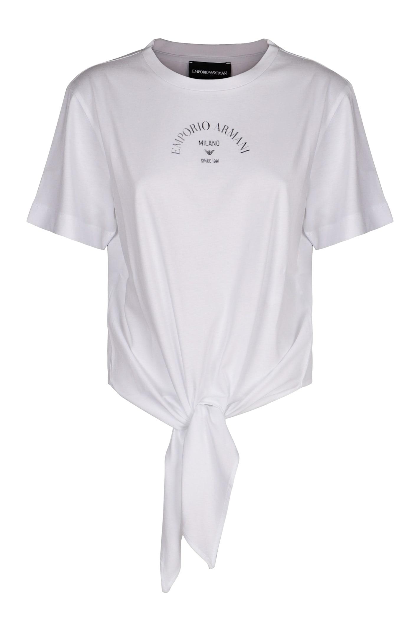 emporio armani cotton crew-neck t-shirt