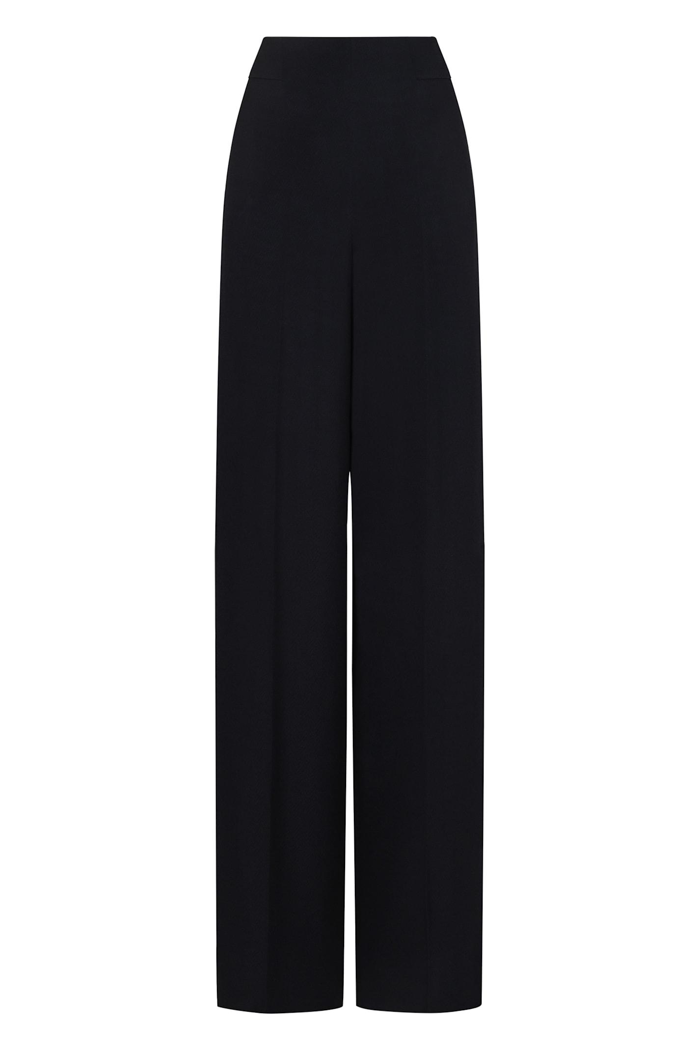 emporio armani crepe wide-leg trousers