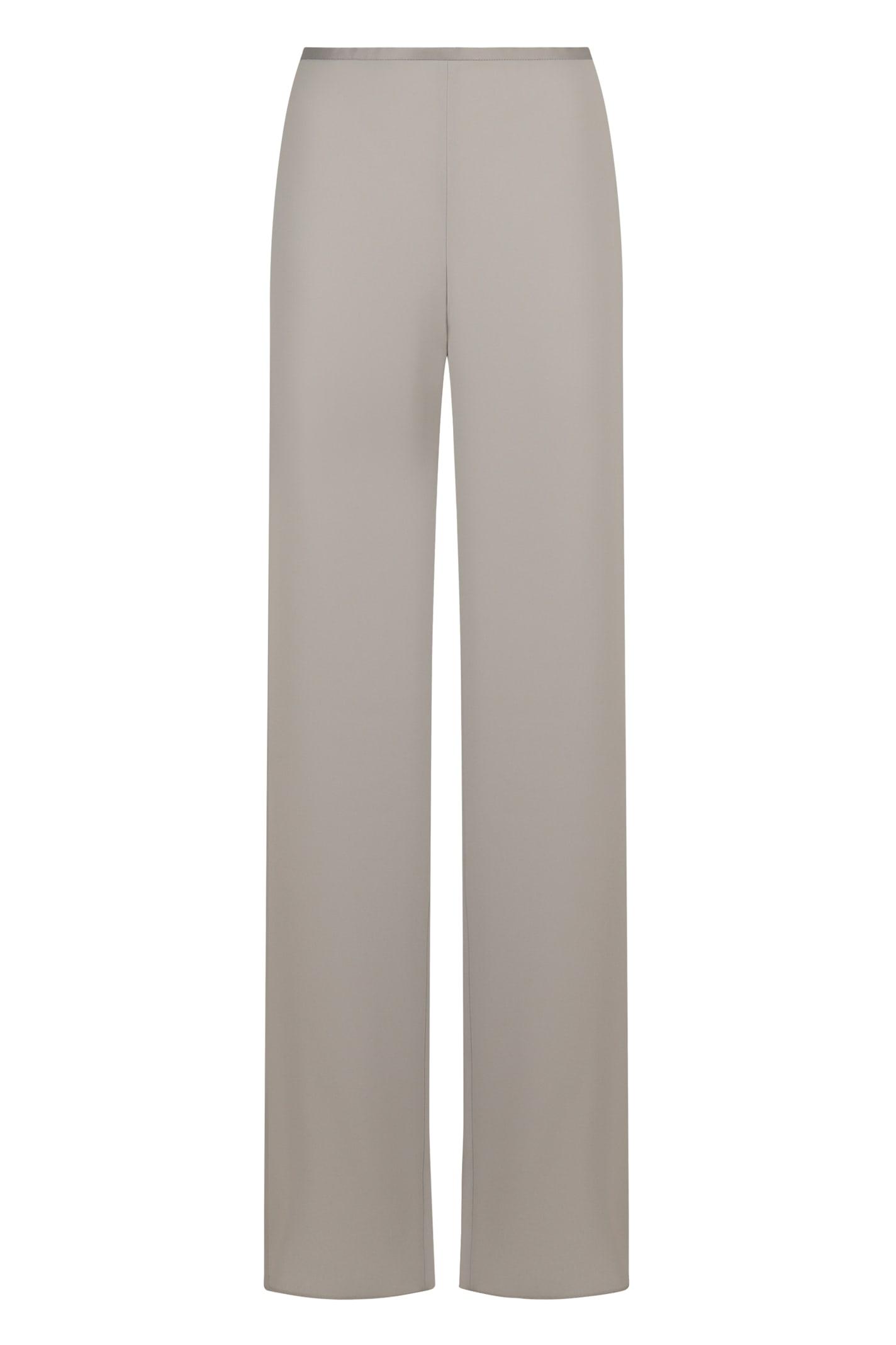 emporio armani crepe wide-leg trousers