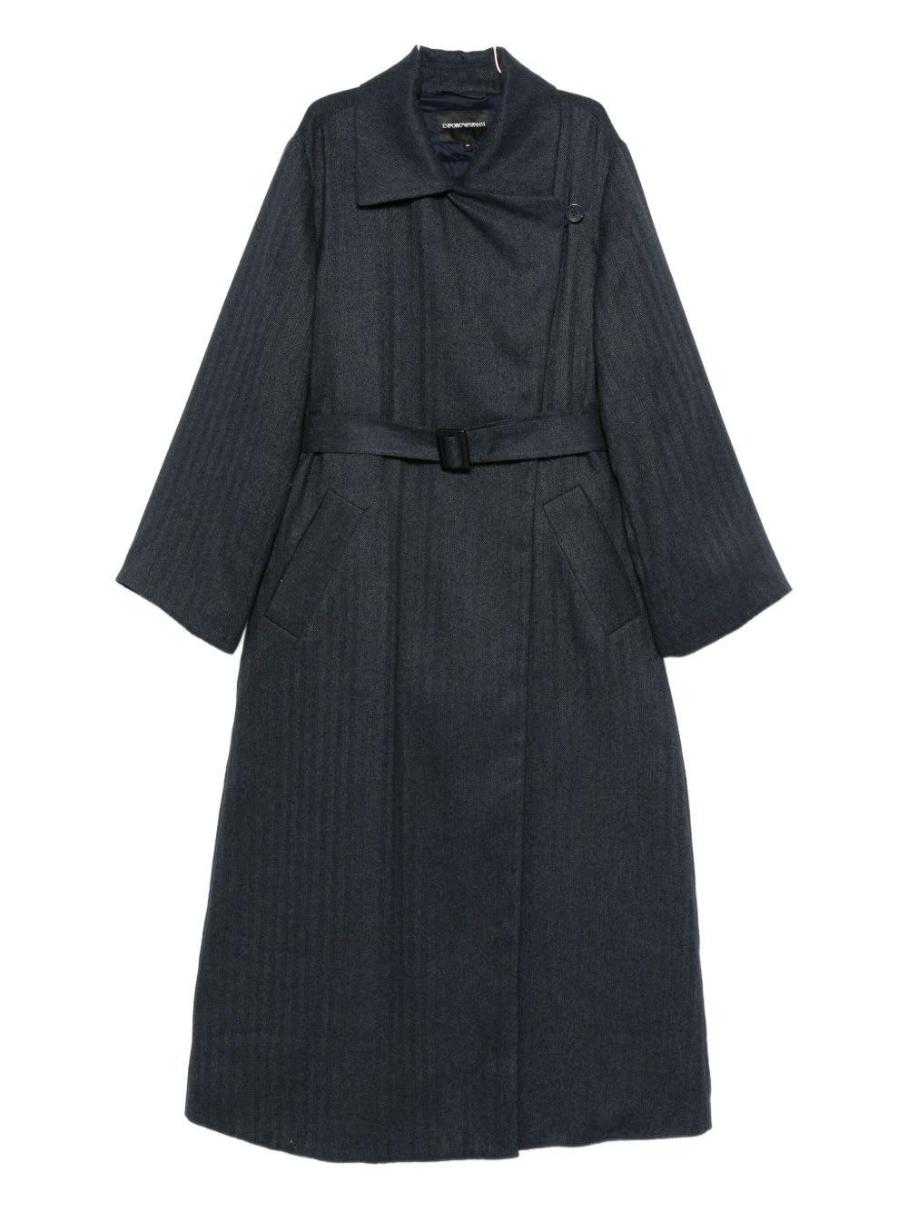 emporio armani double-breasted coat