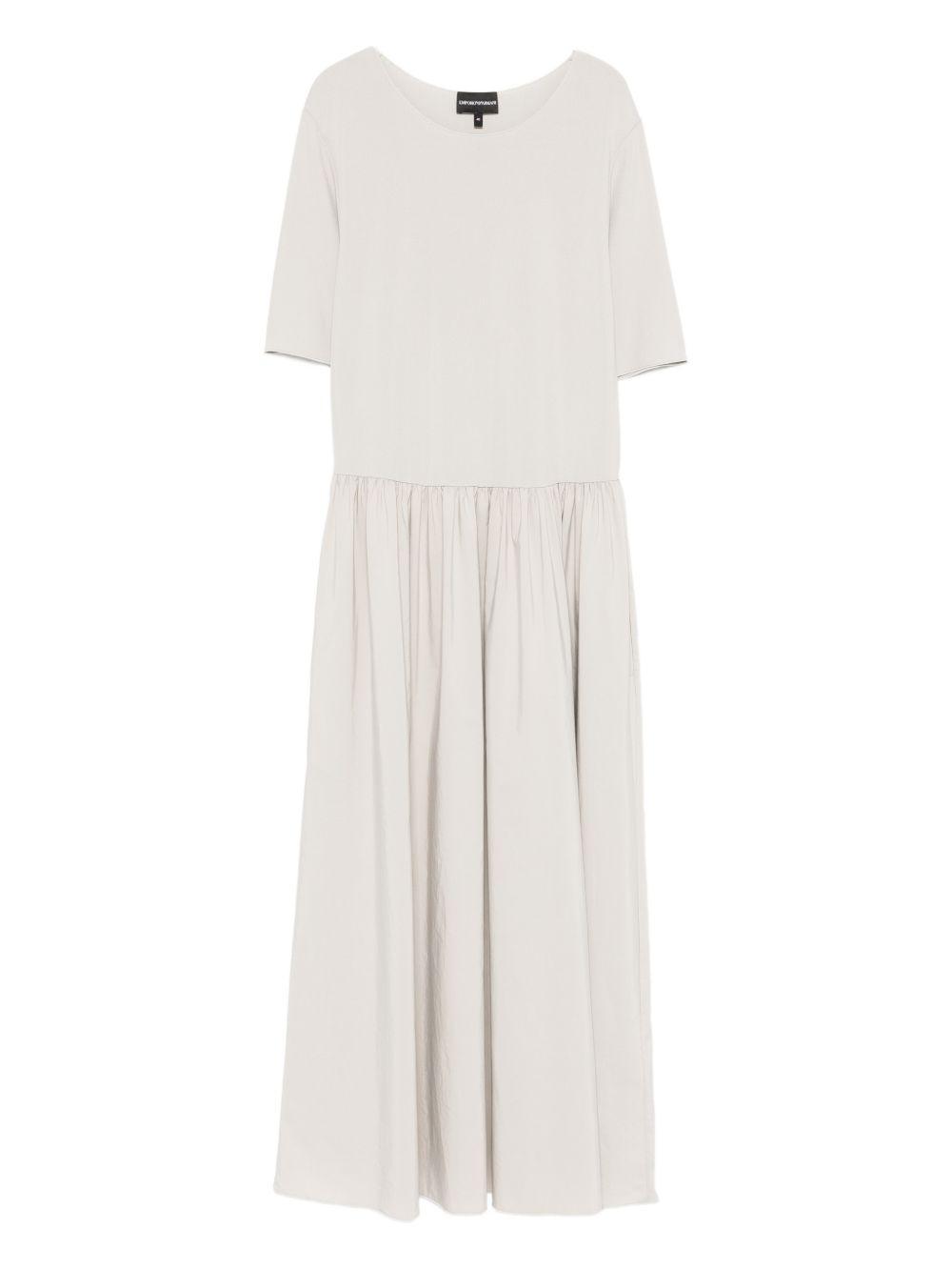 emporio armani dresses light grey viscose - women