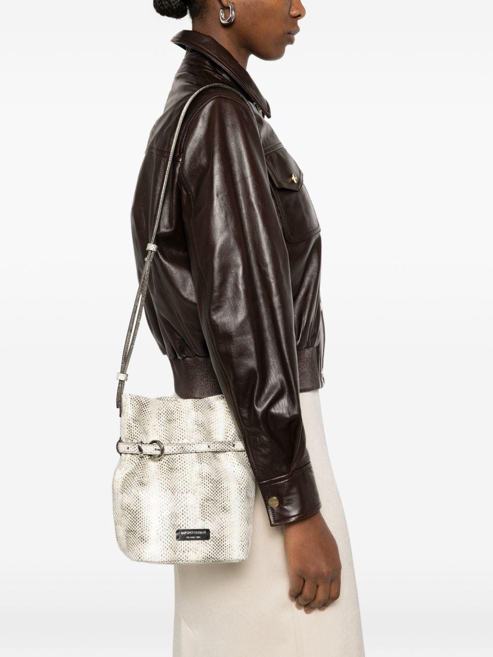 emporio armani exclusive bags light grey goat leather - women