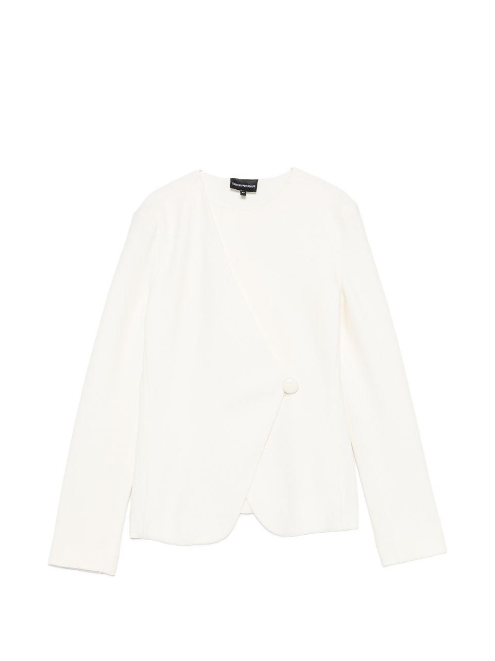 emporio armani jackets bianco elastane - women