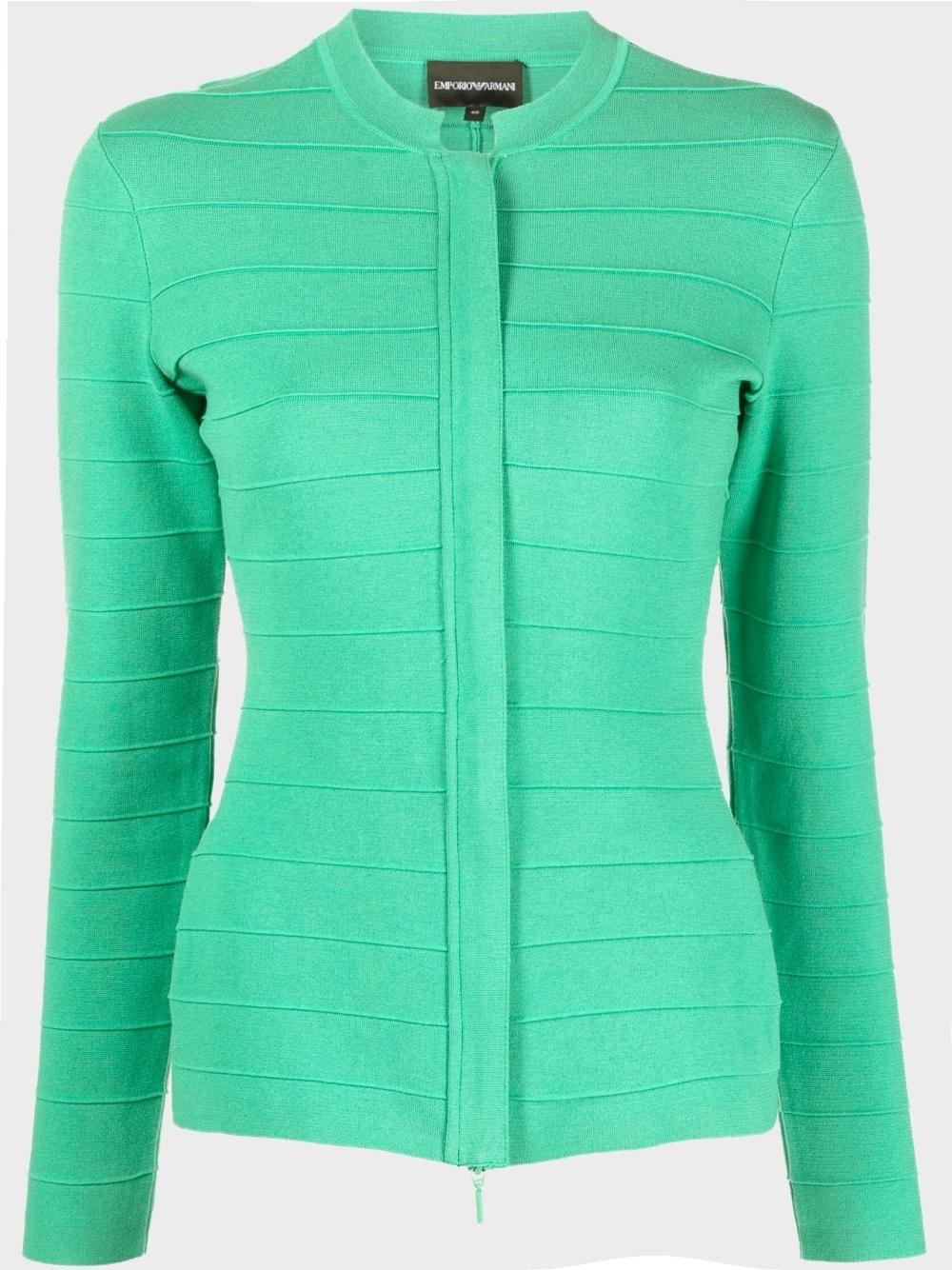 emporio armani jackets green cotton - women