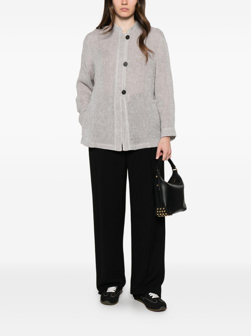 emporio armani jackets grigio polyamide - women