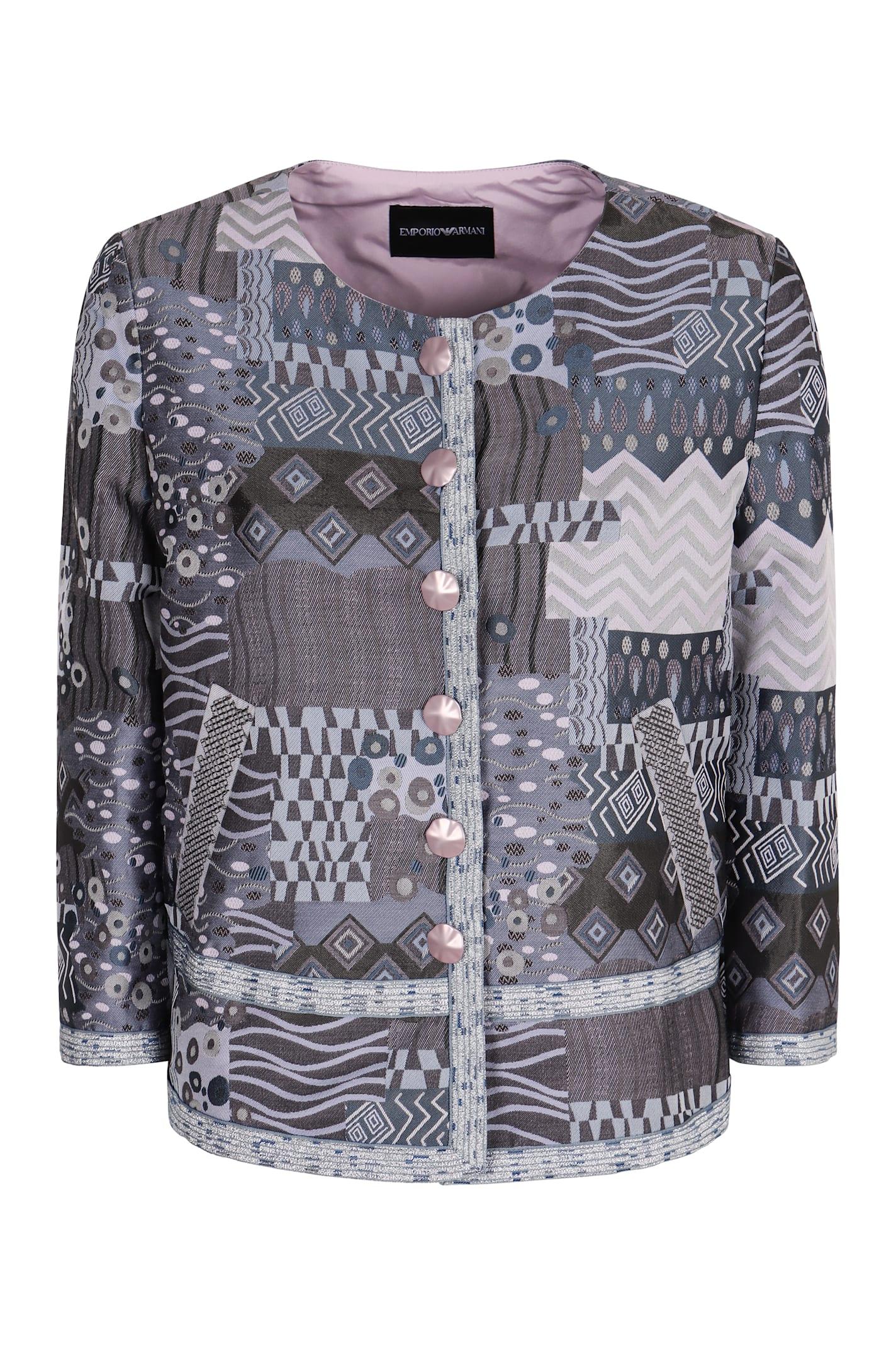 emporio armani jacquard blazer