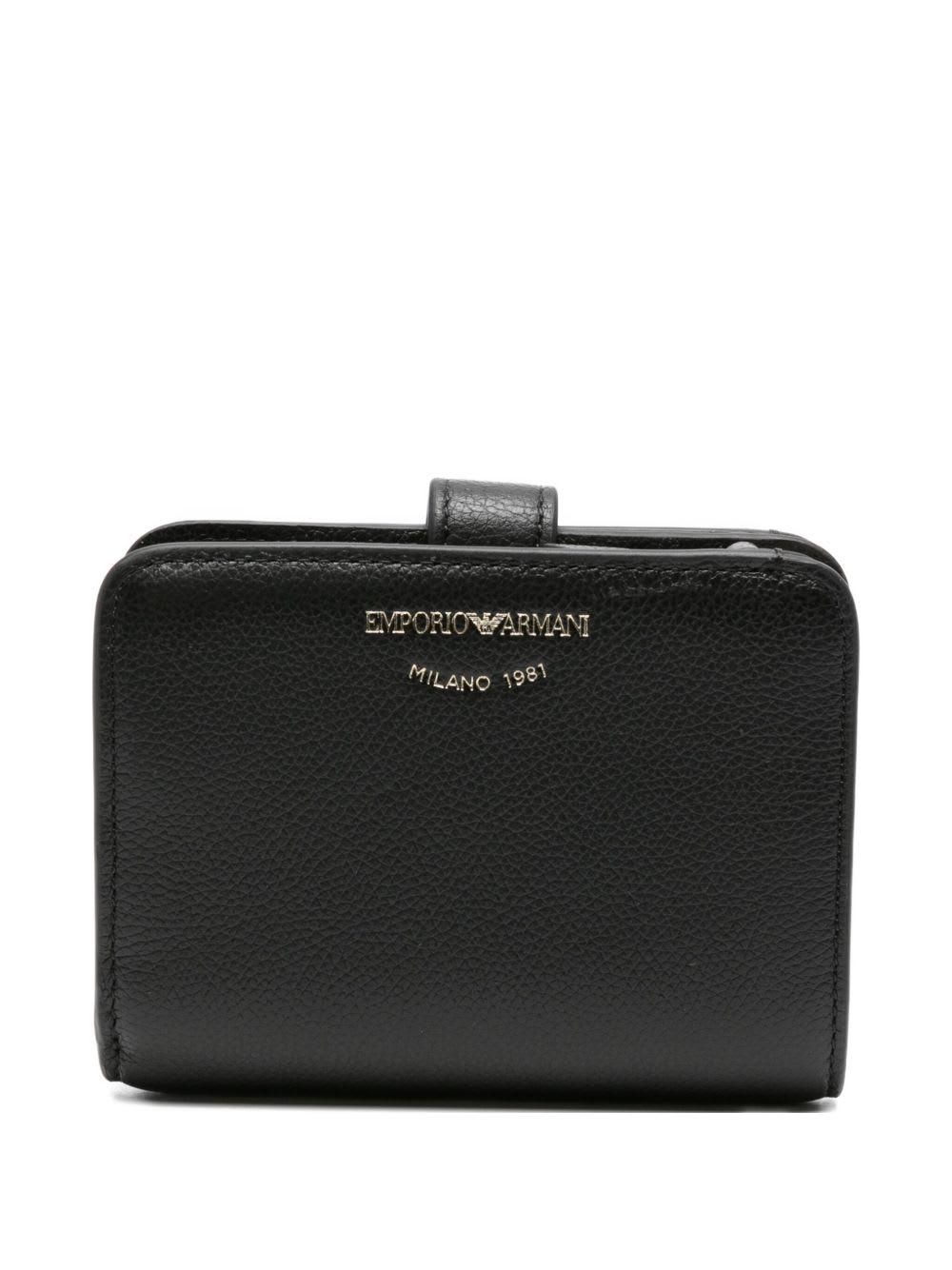 emporio armani leather bifold wallet