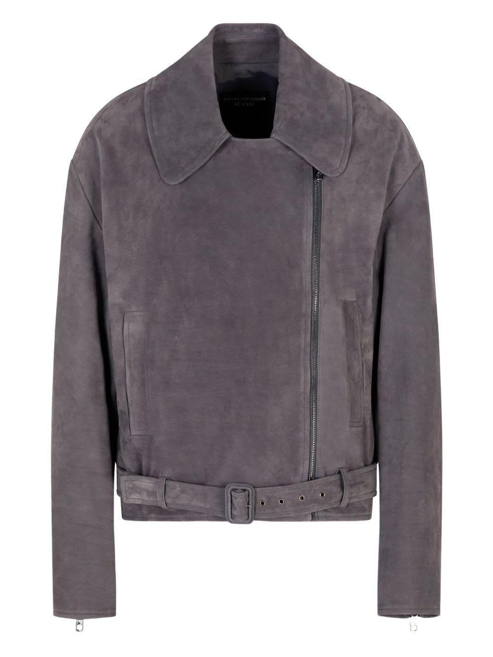 emporio armani leather jacket