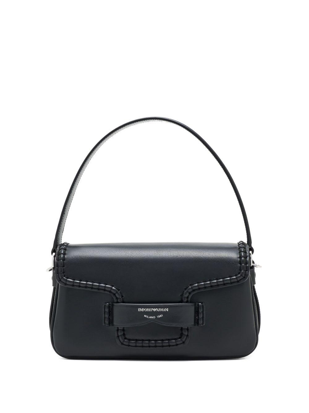 emporio armani leather shoulder bag