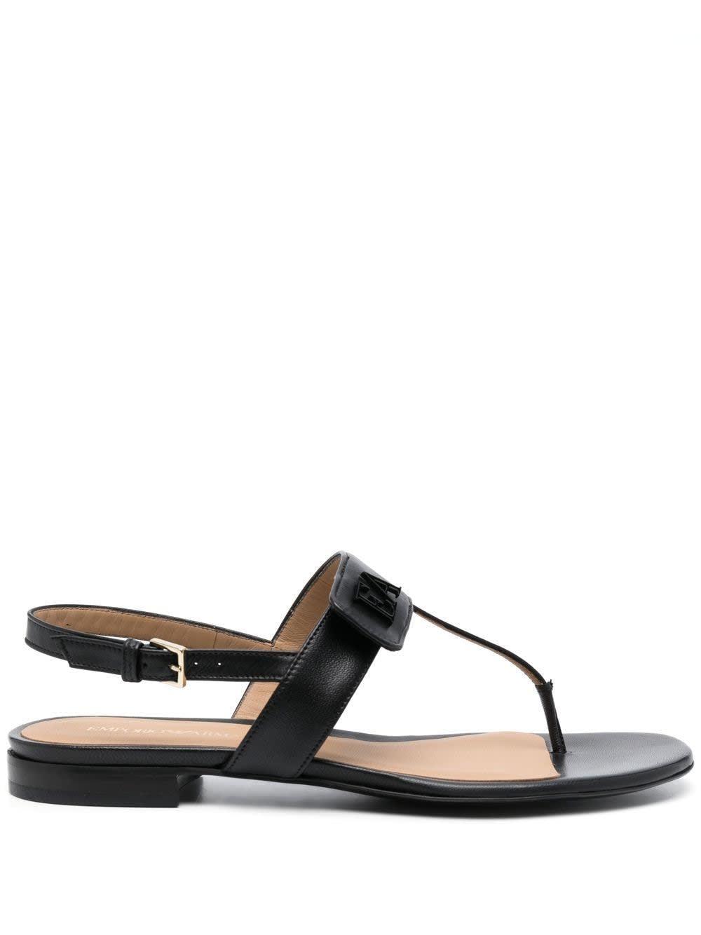 emporio armani leather thong sandals