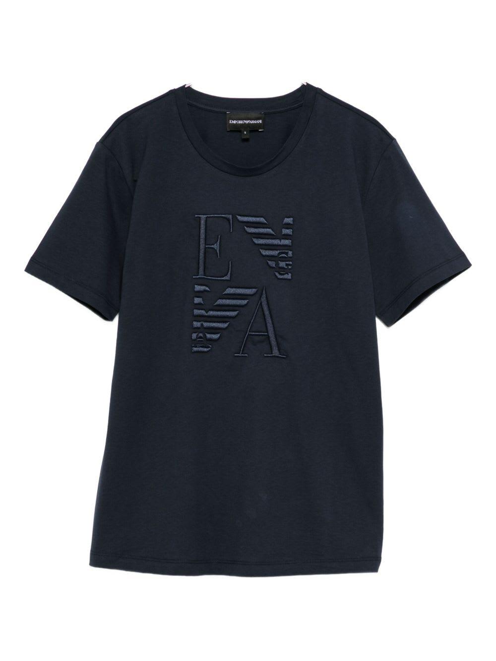 emporio armani logo cotton t-shirt
