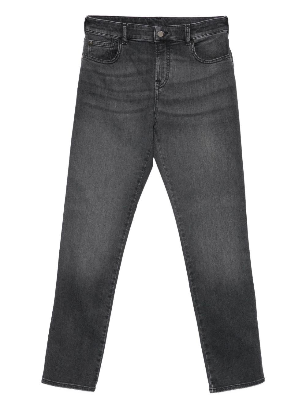 emporio armani medium waist denim jeans