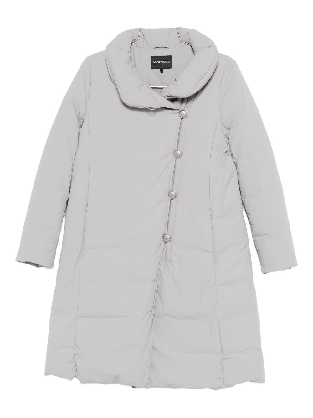 emporio armani nylon midi down jacket