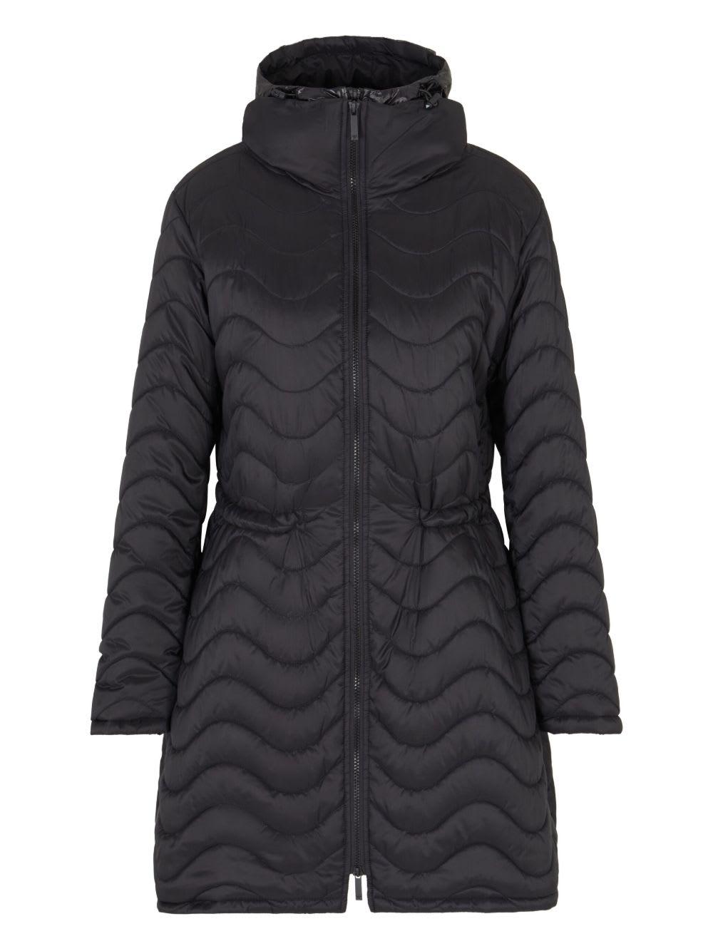 emporio armani nylon midi down jacket