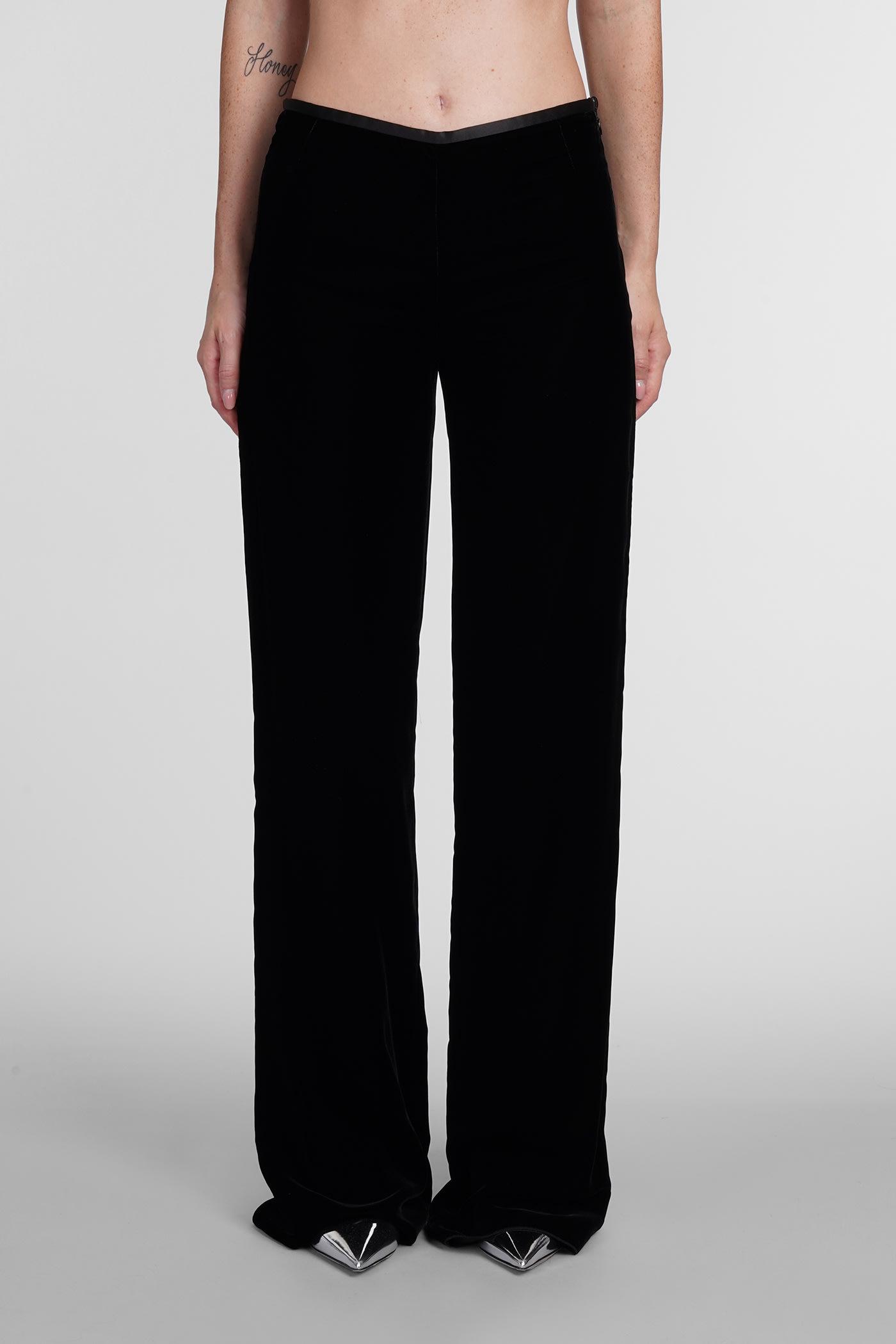 emporio armani pants in black viscose