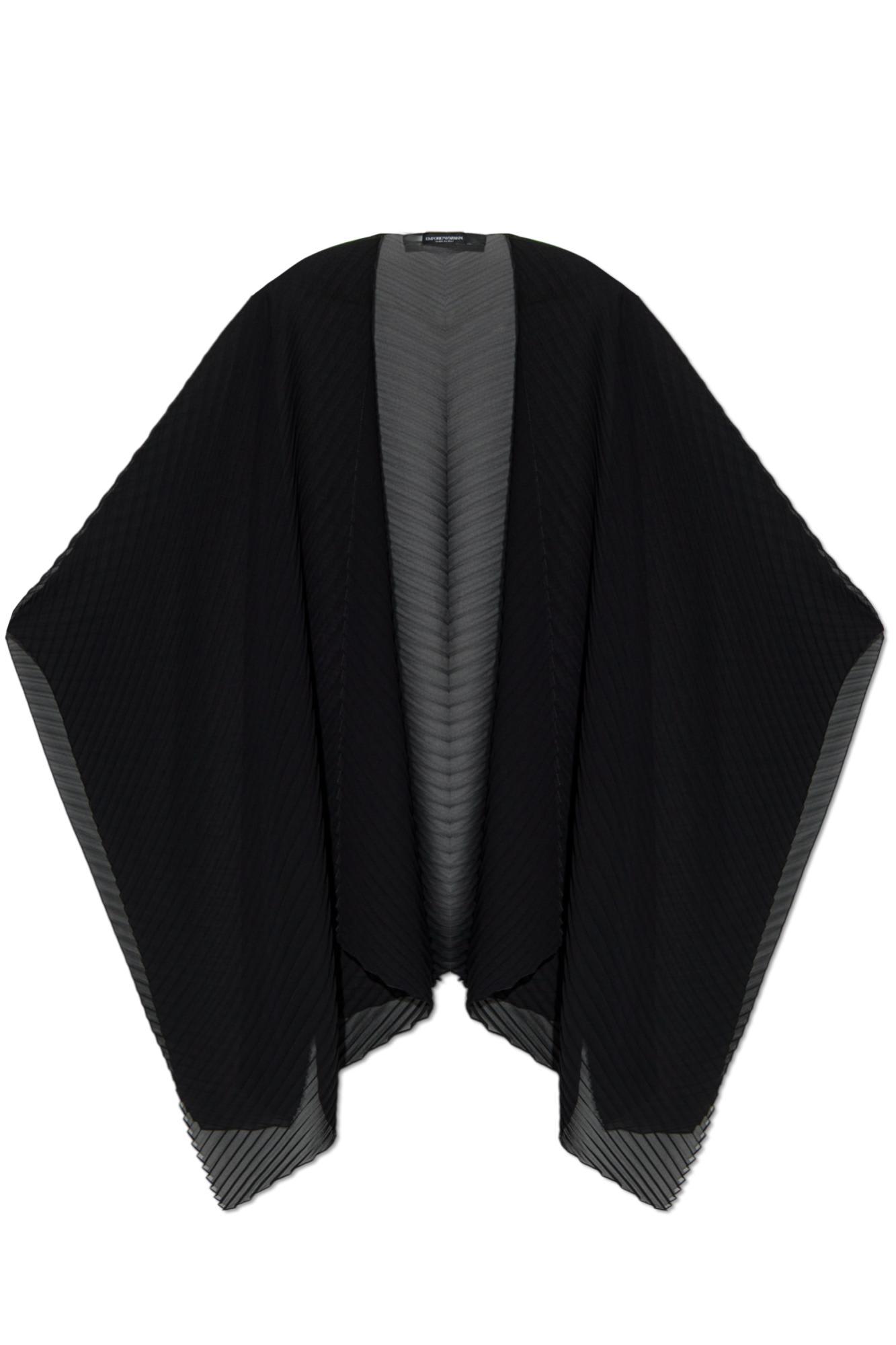 emporio armani pleated poncho