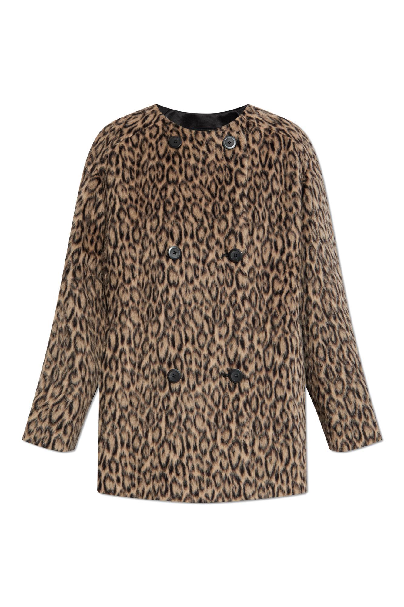 emporio armani short coat with animal motif