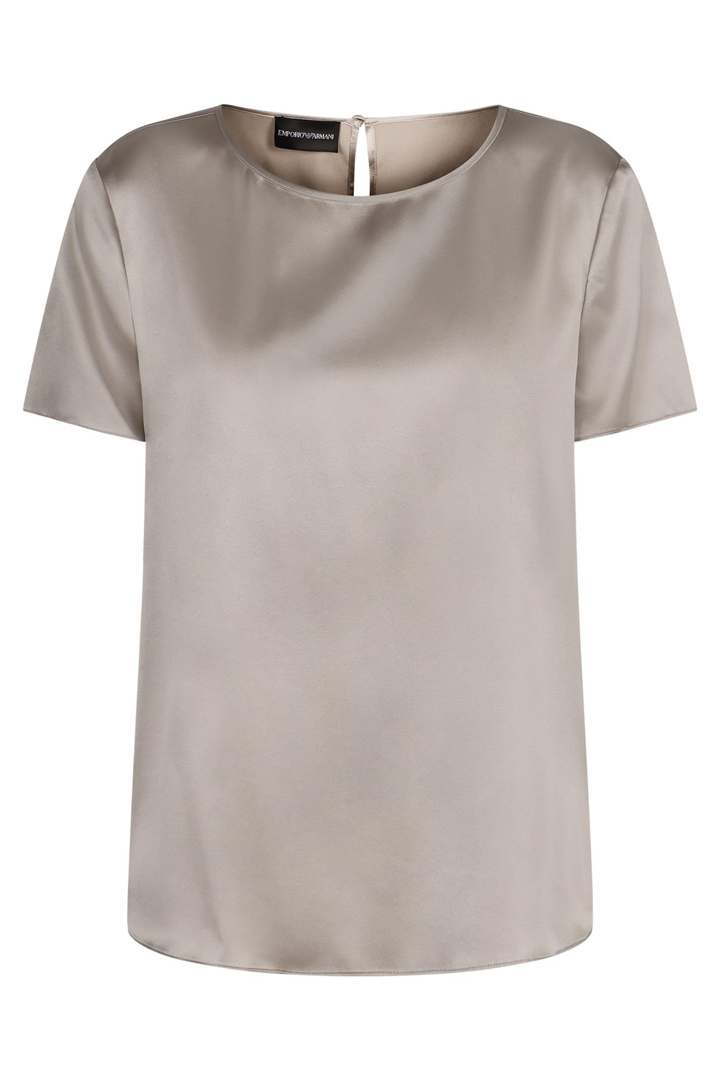 emporio armani silk satin t-shirt