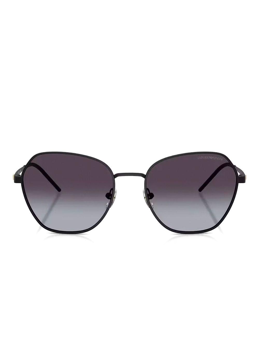 emporio armani sunglasses black metal - women