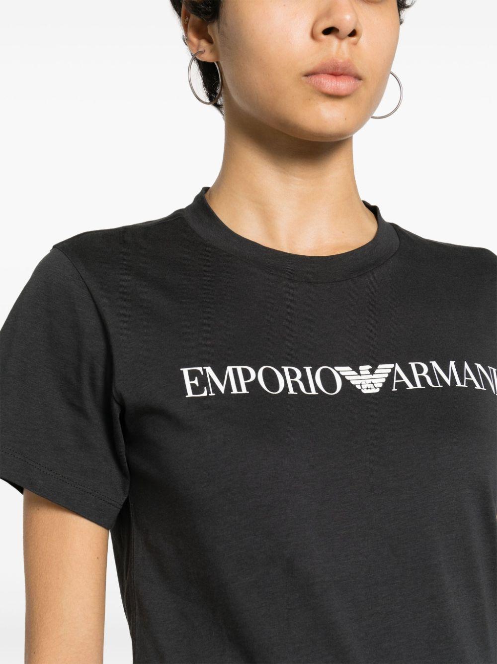 emporio armani t-shirts and polos blue cotton - women