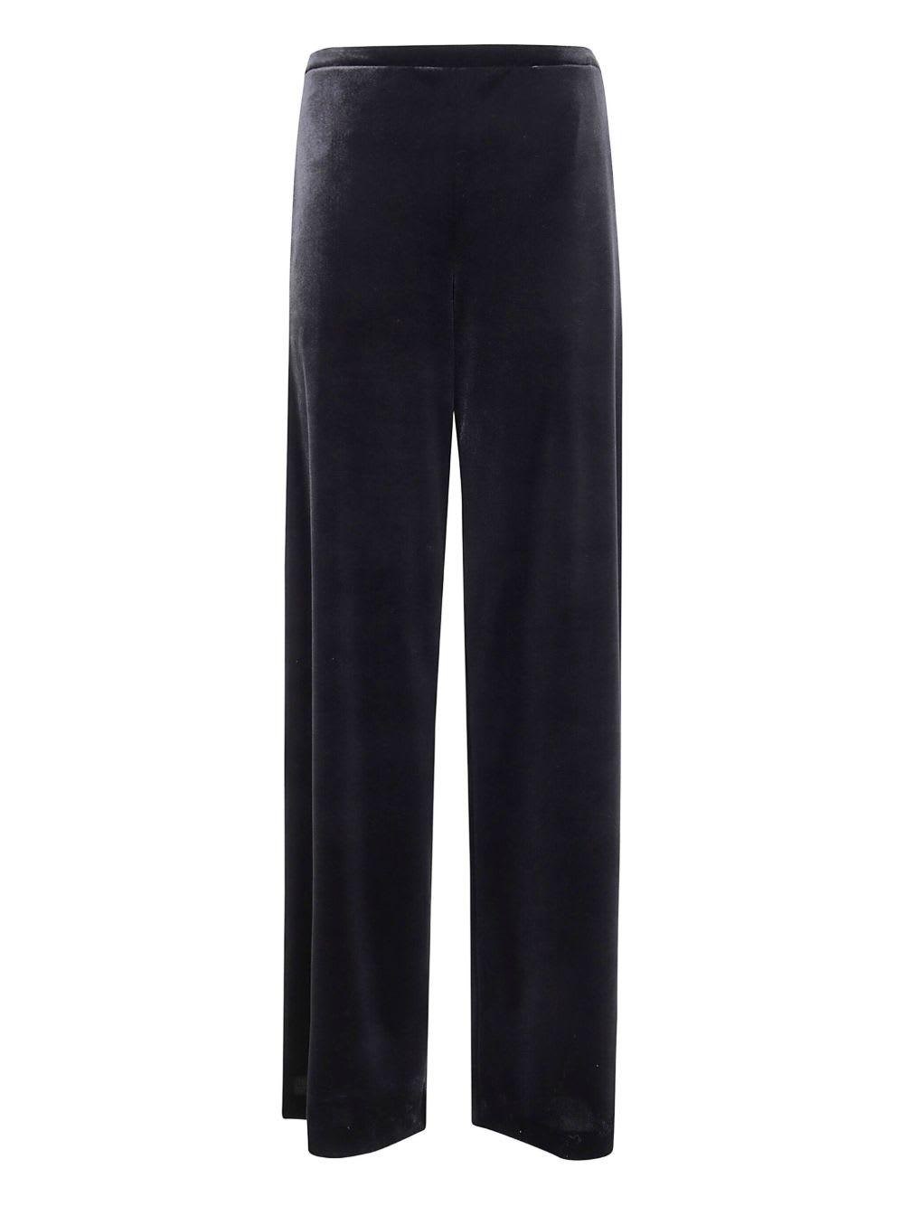 emporio armani velvet trousers