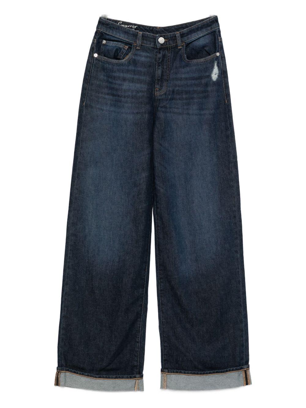 emporio armani wide-leg denim jeans