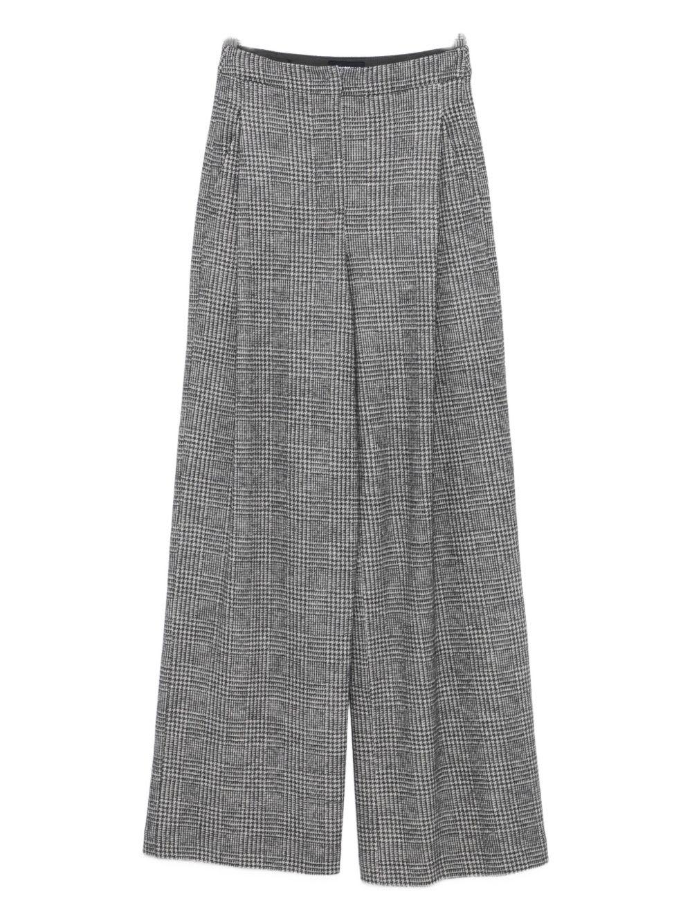emporio armani wool and cotton trousers