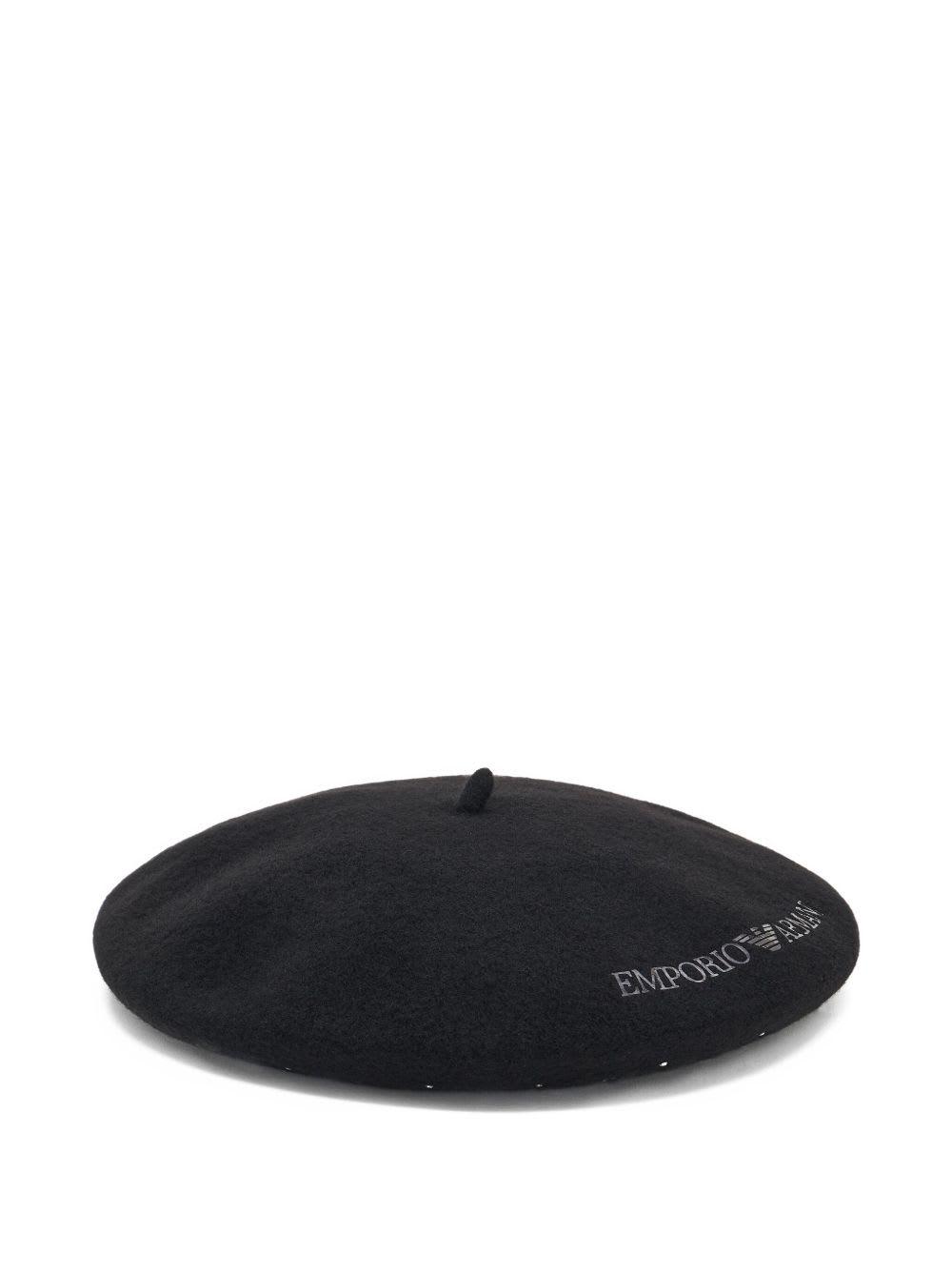 emporio armani wool basque hat
