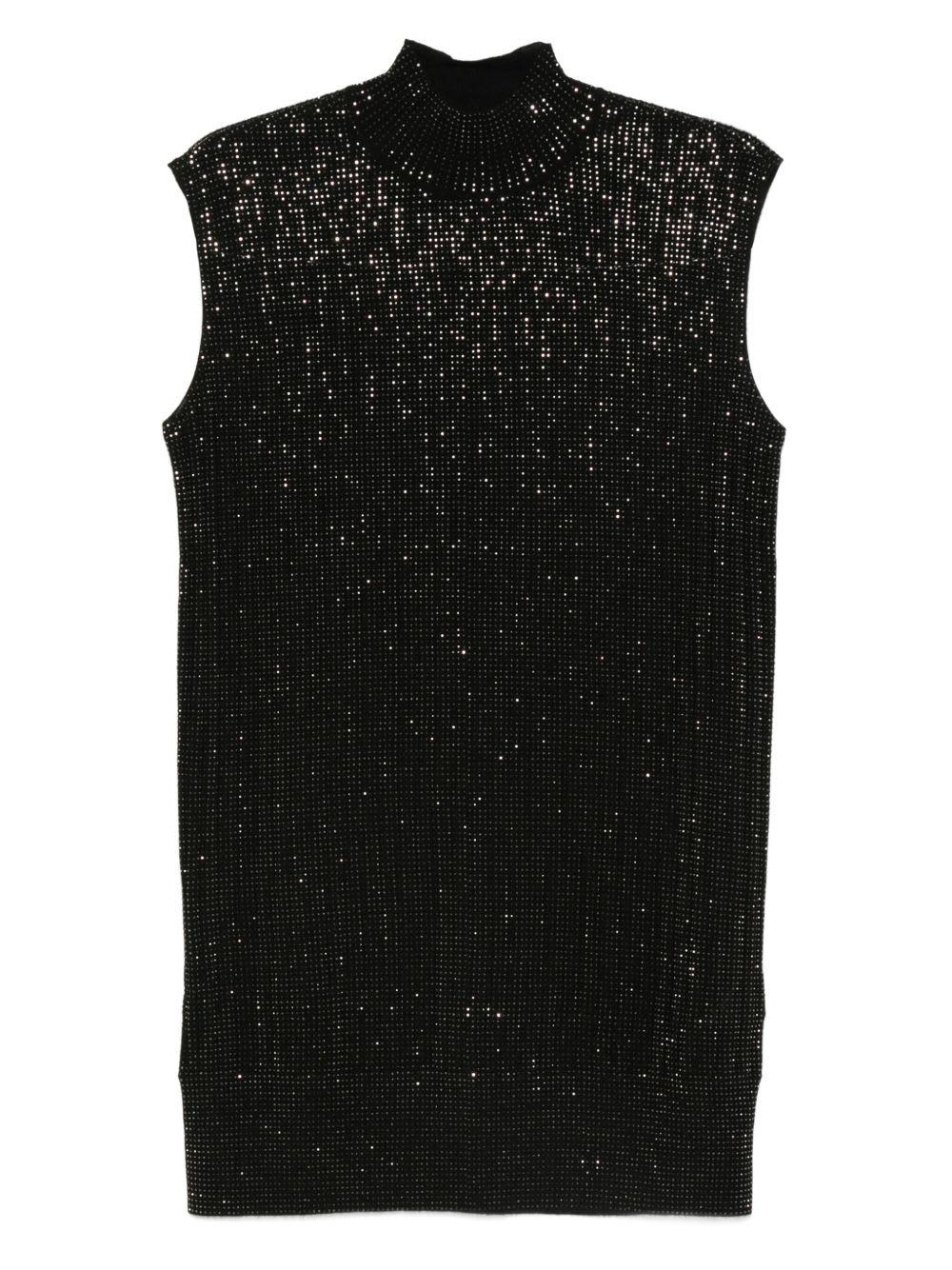 emporio armani wool blend mini dress