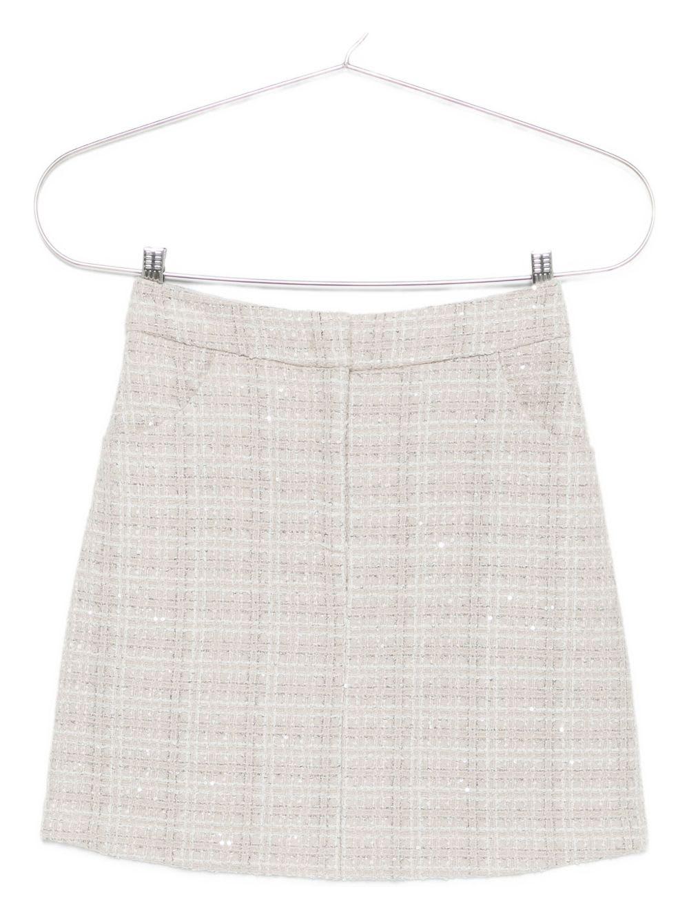 emporio armani wool blend mini skirt