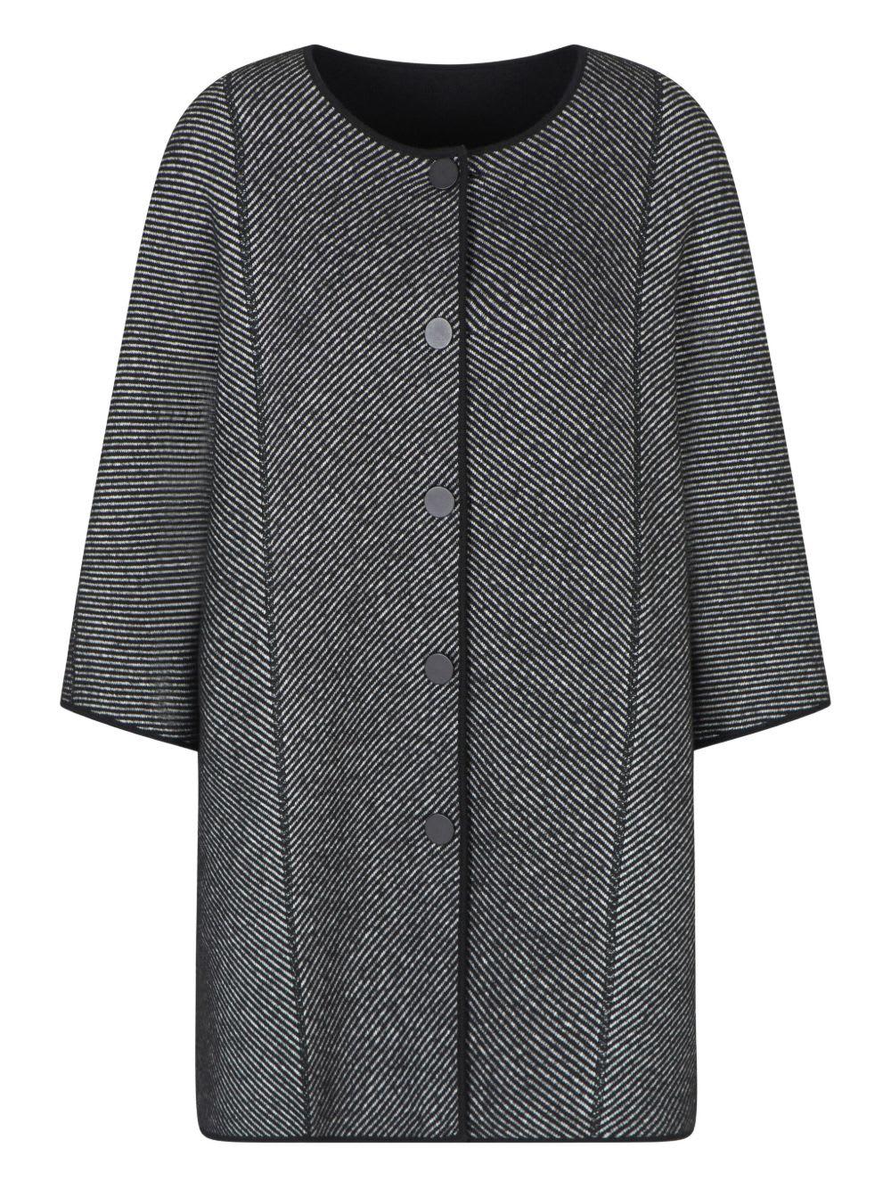 emporio armani wool midi coat