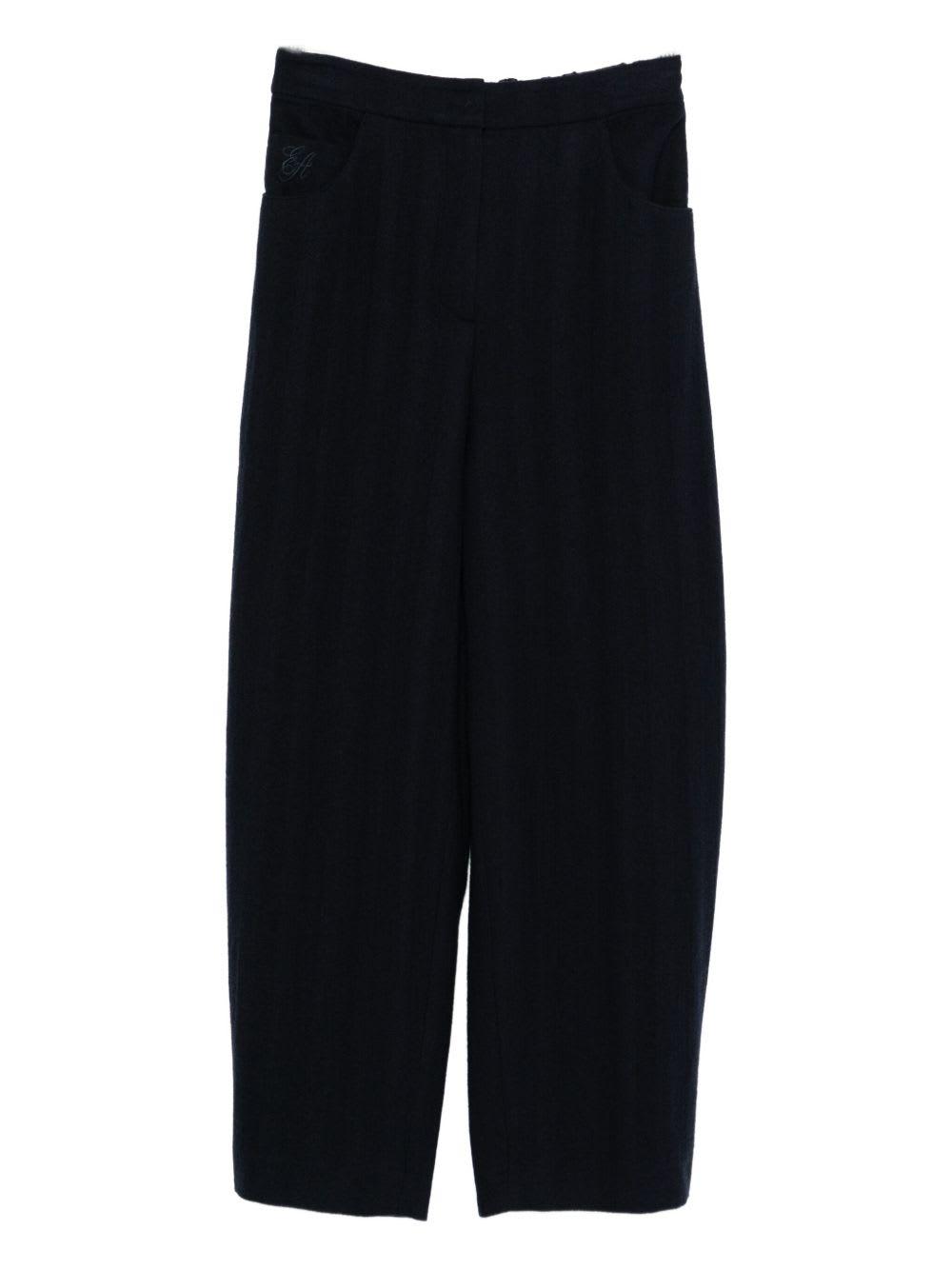 emporio armani wool trousers