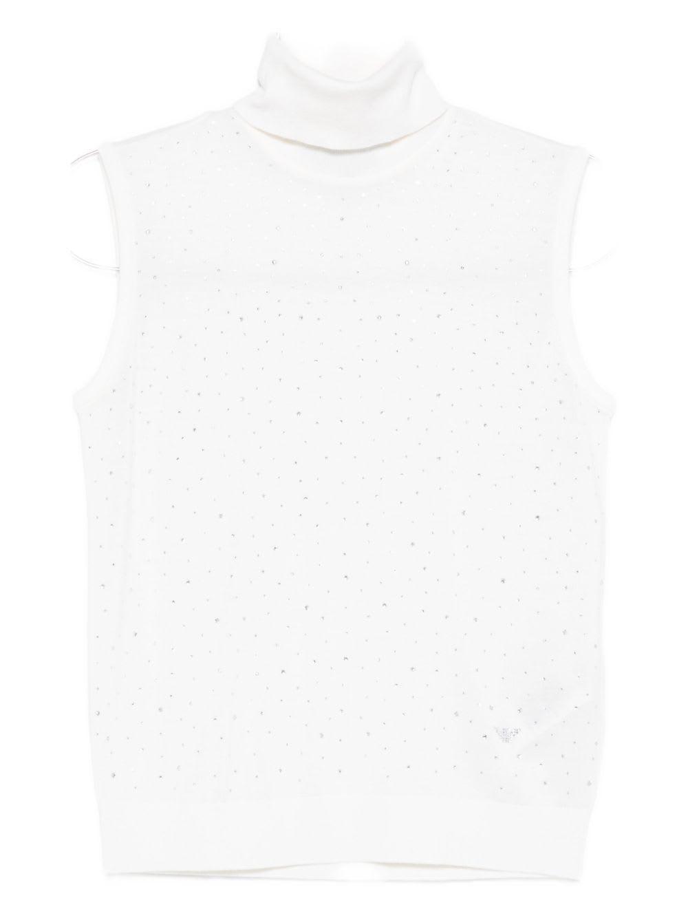 emporio armani wool turtle-neck top