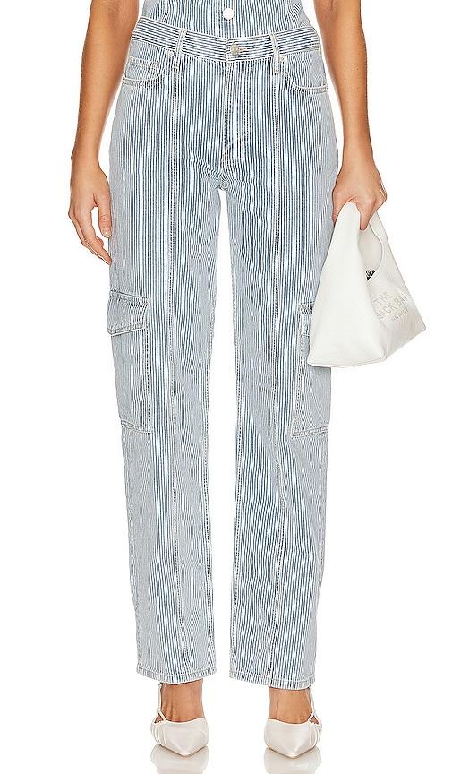 ena pelly diana denim utility jeans in denim-light.