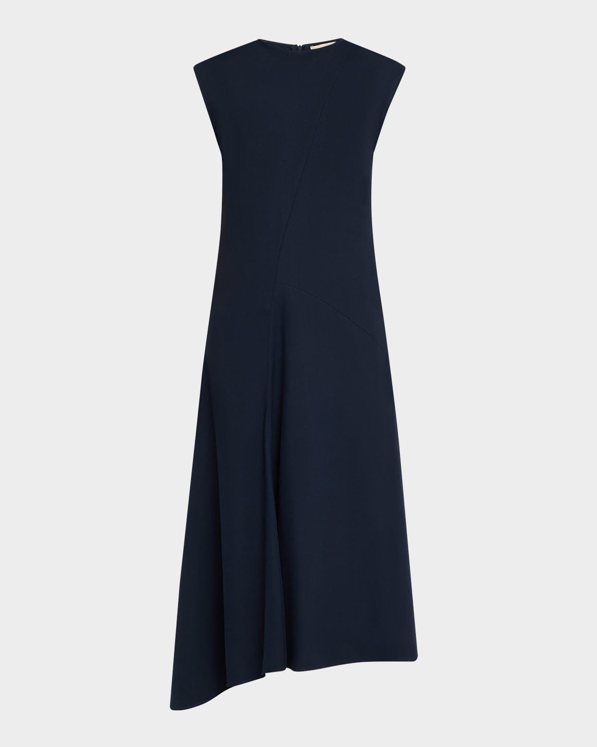 enea sleeveless high-low midi dress