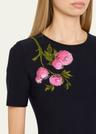 english rose jacquard fit-and-flare dress