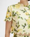 english roses scalloped crop poplin blouse