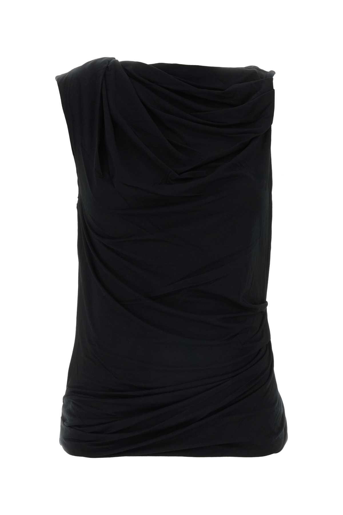 entire studios black stretch jersey top