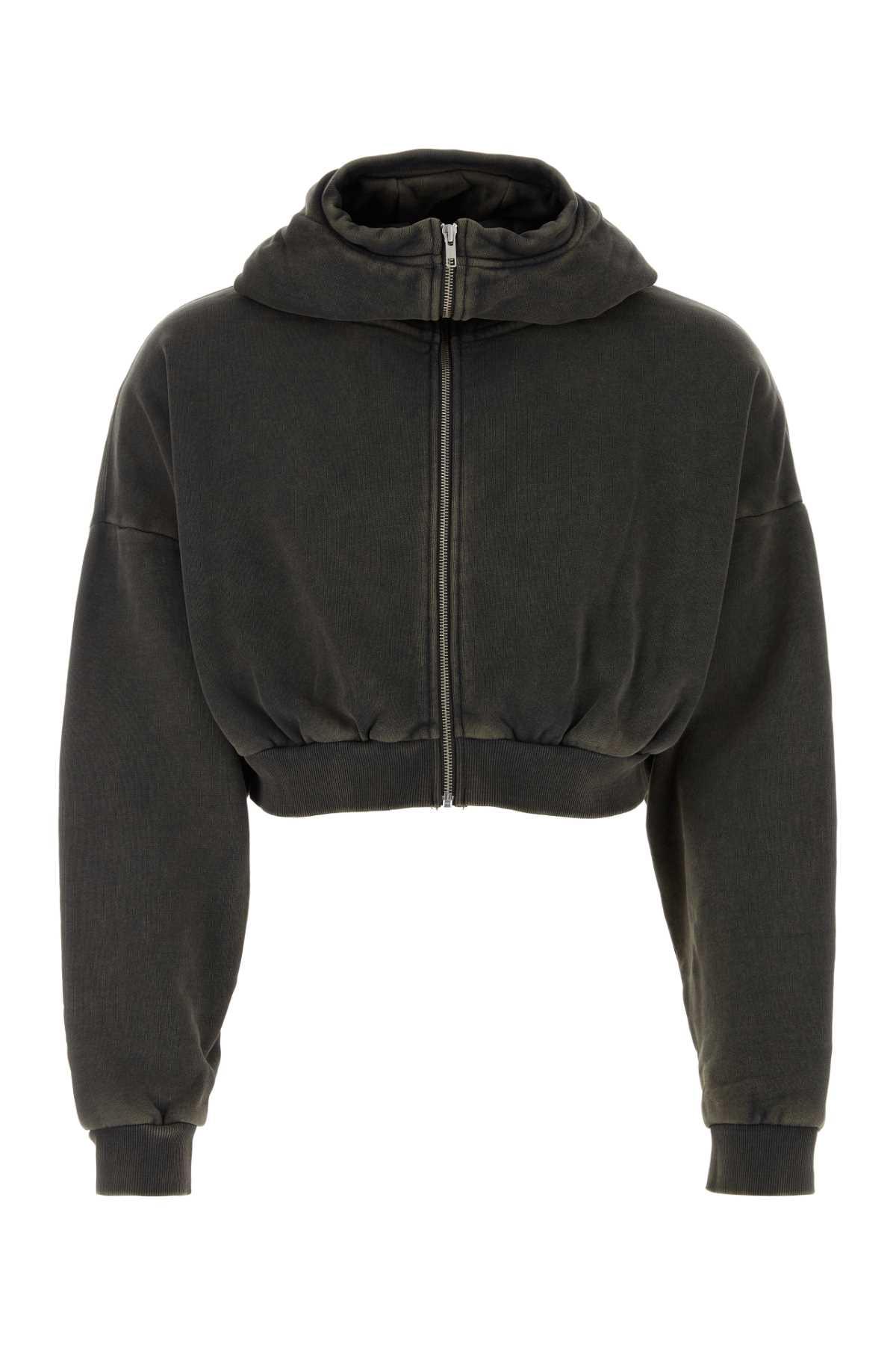 entire studios charcoal cotton oversize sweatshirt