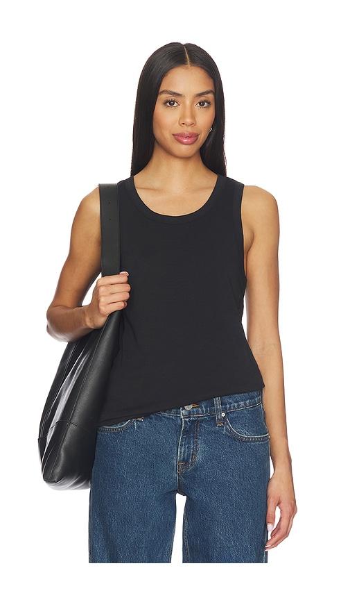 entire studios sheer tank in black.
